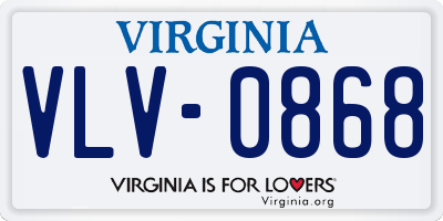 VA license plate VLV0868
