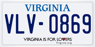 VA license plate VLV0869