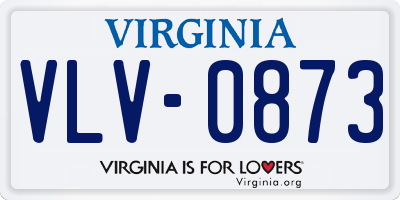 VA license plate VLV0873