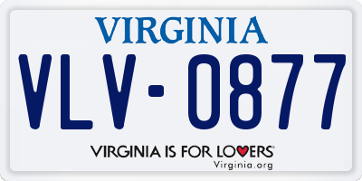 VA license plate VLV0877