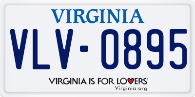 VA license plate VLV0895