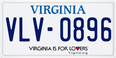 VA license plate VLV0896