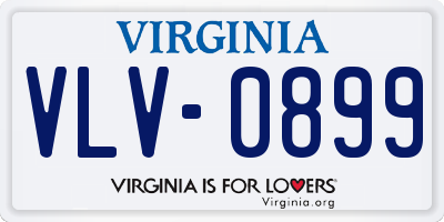 VA license plate VLV0899