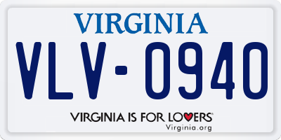 VA license plate VLV0940