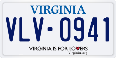 VA license plate VLV0941