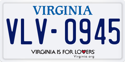 VA license plate VLV0945