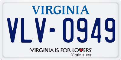 VA license plate VLV0949
