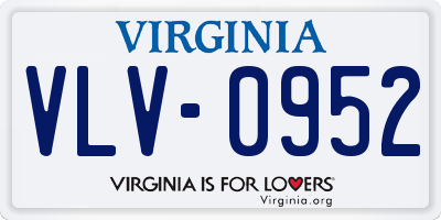 VA license plate VLV0952