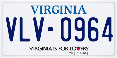 VA license plate VLV0964