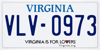 VA license plate VLV0973