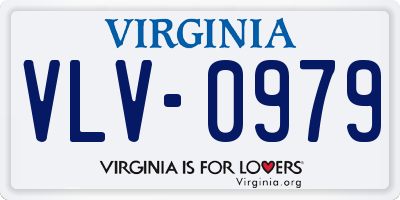 VA license plate VLV0979