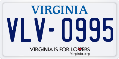 VA license plate VLV0995