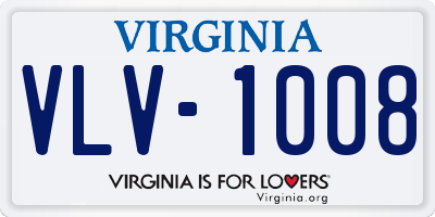 VA license plate VLV1008