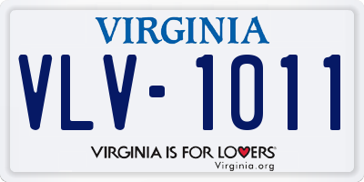 VA license plate VLV1011