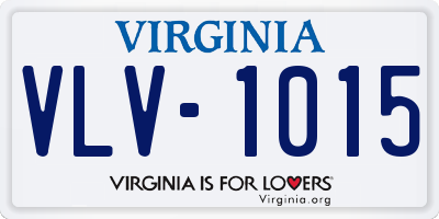 VA license plate VLV1015