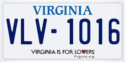 VA license plate VLV1016