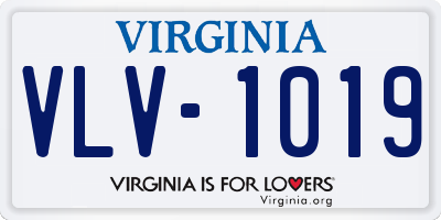 VA license plate VLV1019