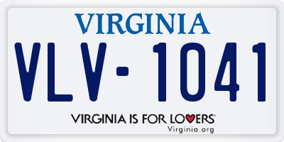 VA license plate VLV1041