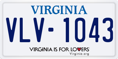 VA license plate VLV1043