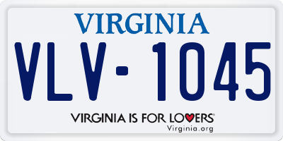 VA license plate VLV1045