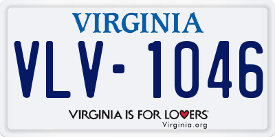 VA license plate VLV1046