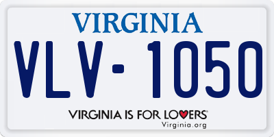 VA license plate VLV1050