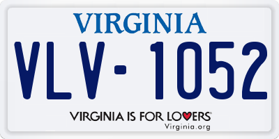 VA license plate VLV1052