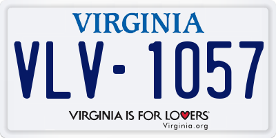 VA license plate VLV1057