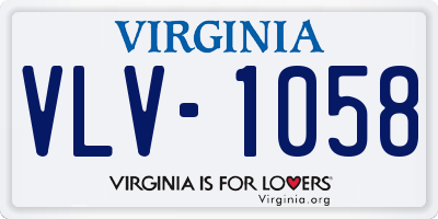 VA license plate VLV1058