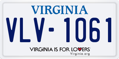 VA license plate VLV1061