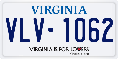 VA license plate VLV1062