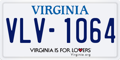 VA license plate VLV1064