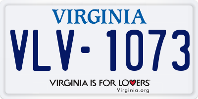 VA license plate VLV1073