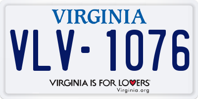 VA license plate VLV1076