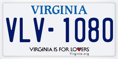 VA license plate VLV1080