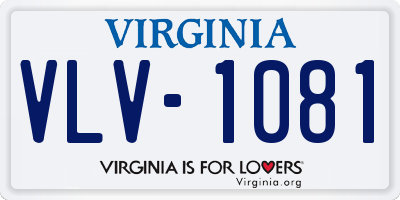 VA license plate VLV1081