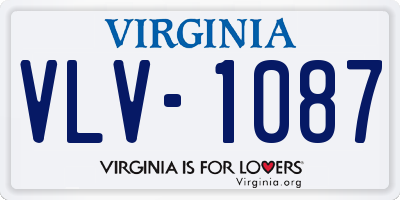 VA license plate VLV1087