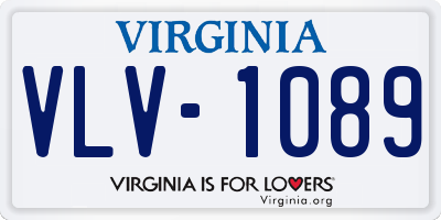 VA license plate VLV1089