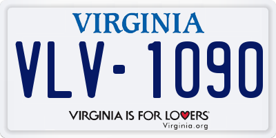 VA license plate VLV1090