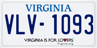 VA license plate VLV1093