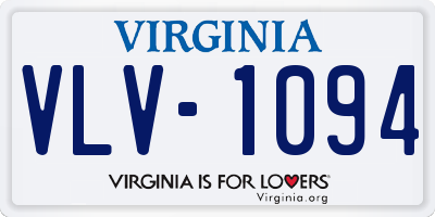 VA license plate VLV1094