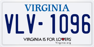 VA license plate VLV1096