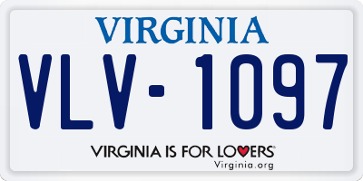 VA license plate VLV1097