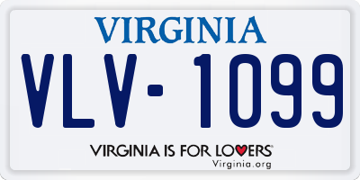 VA license plate VLV1099