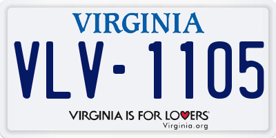VA license plate VLV1105