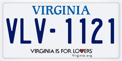 VA license plate VLV1121