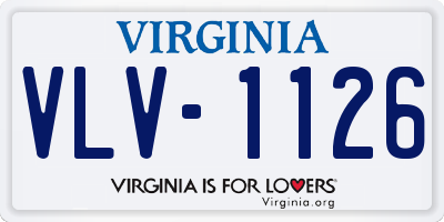 VA license plate VLV1126