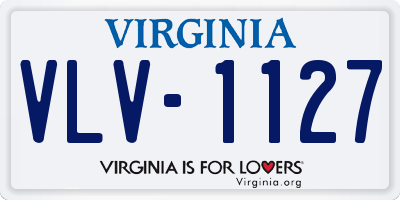 VA license plate VLV1127