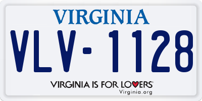 VA license plate VLV1128