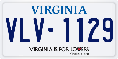 VA license plate VLV1129